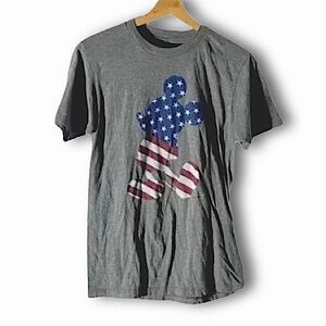 Disney 100% Cotton Mickey Mouse American Flag T-Shirt